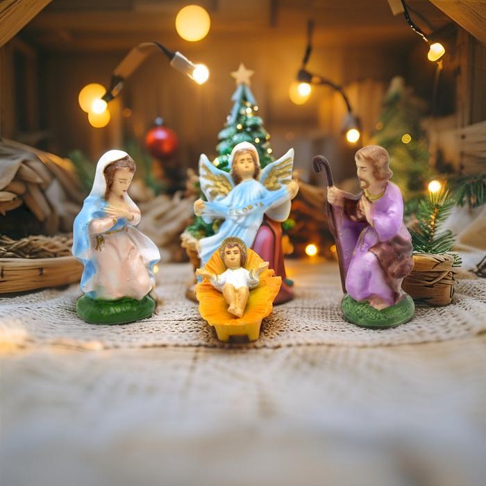 Set Patung Natal 10 Cm / Dekorasi Patung Natal / Patung Gembala Natal