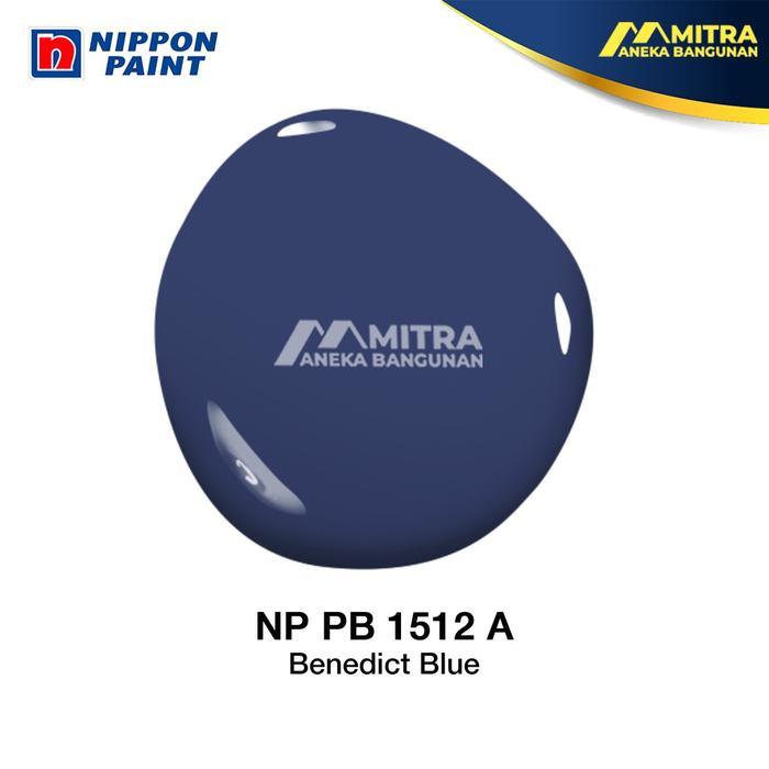 TERBARU CAT TEMBOK EKSTERIOR INTERIOR NIPPON PAINT BENEDICT BLUE NP PB 1512A / VINILEX ELASTEX
