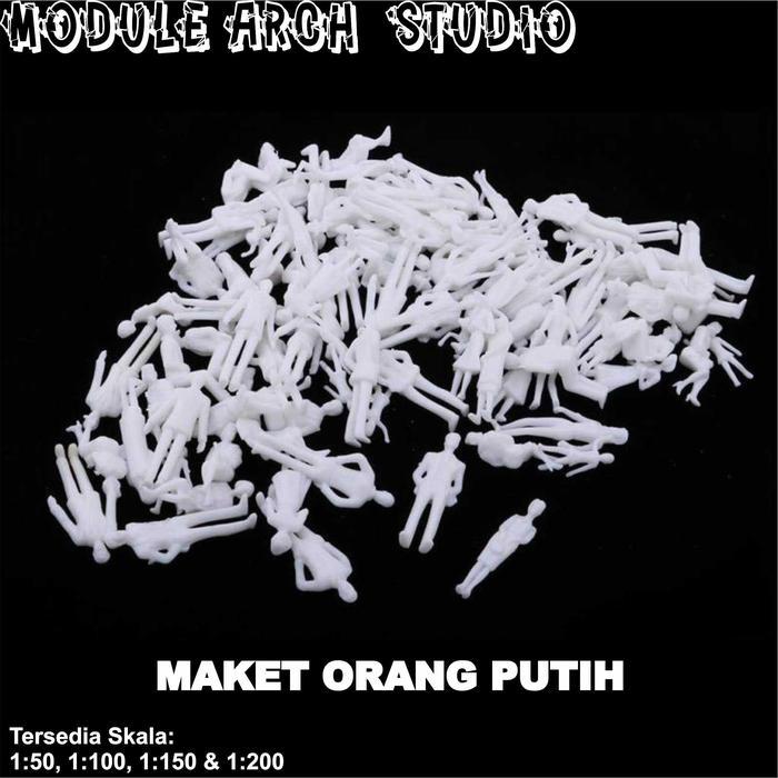 Maket Orang Putih - Miniatur Orang Monokrom - Figure Orang