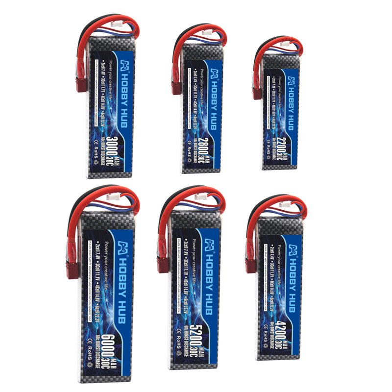 2s 2200mah 2800mah 3000mah 4200mah 5200mah 6000mah 7.4v lipo battery For RC toy Car Airplane Helicop