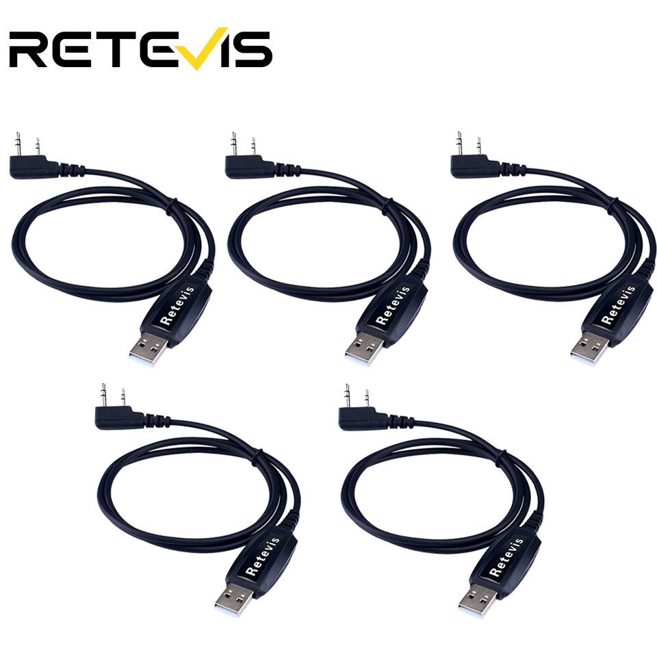 Retevis Walkie Talkie Usb Programming Cable 5Pcs Dmr Radio Accessories For Retevis Rt3 Rt8 Rt3S Rt52