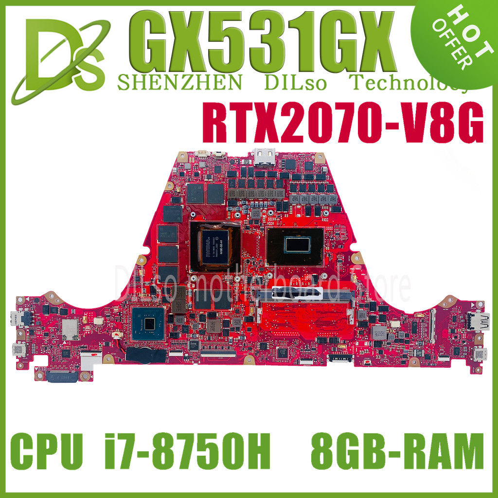 KEFU GX531GX Laptop Motherboard For ASUS GX531GS GX531GW GX531GWR GX531GXR Mainboard  8G-RAM I7-8750