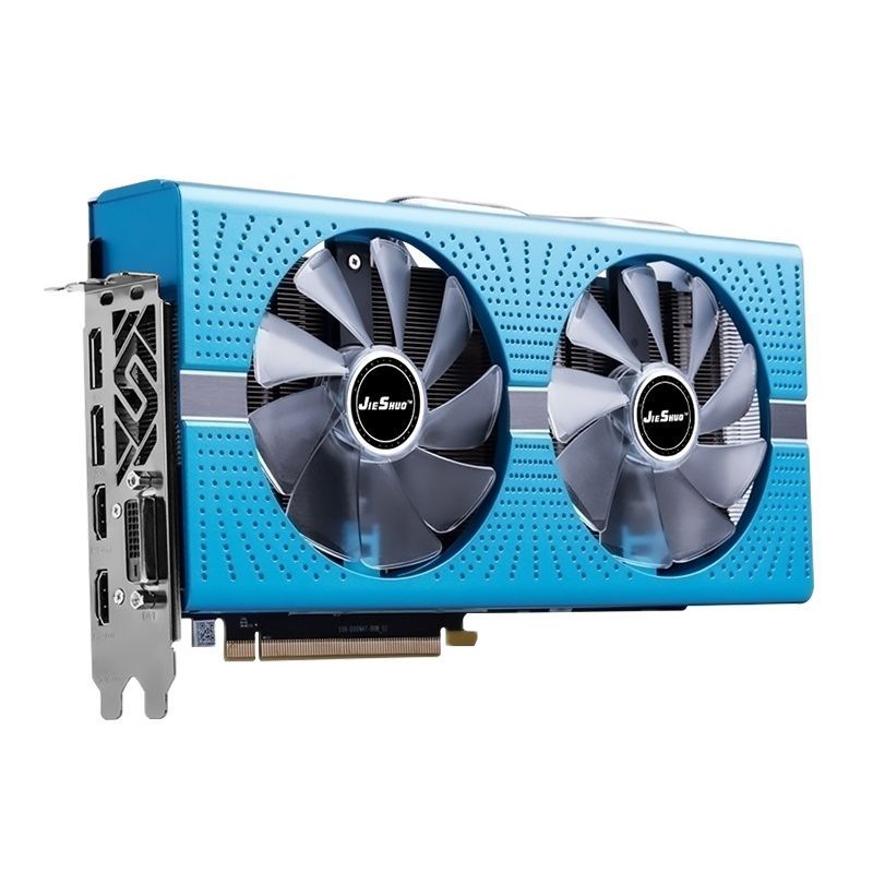JIESHUO RX 590 8G GME Graphics Card AMD Radeon Double fan Computer GPU Rx590 8G Play Gaming desktop 
