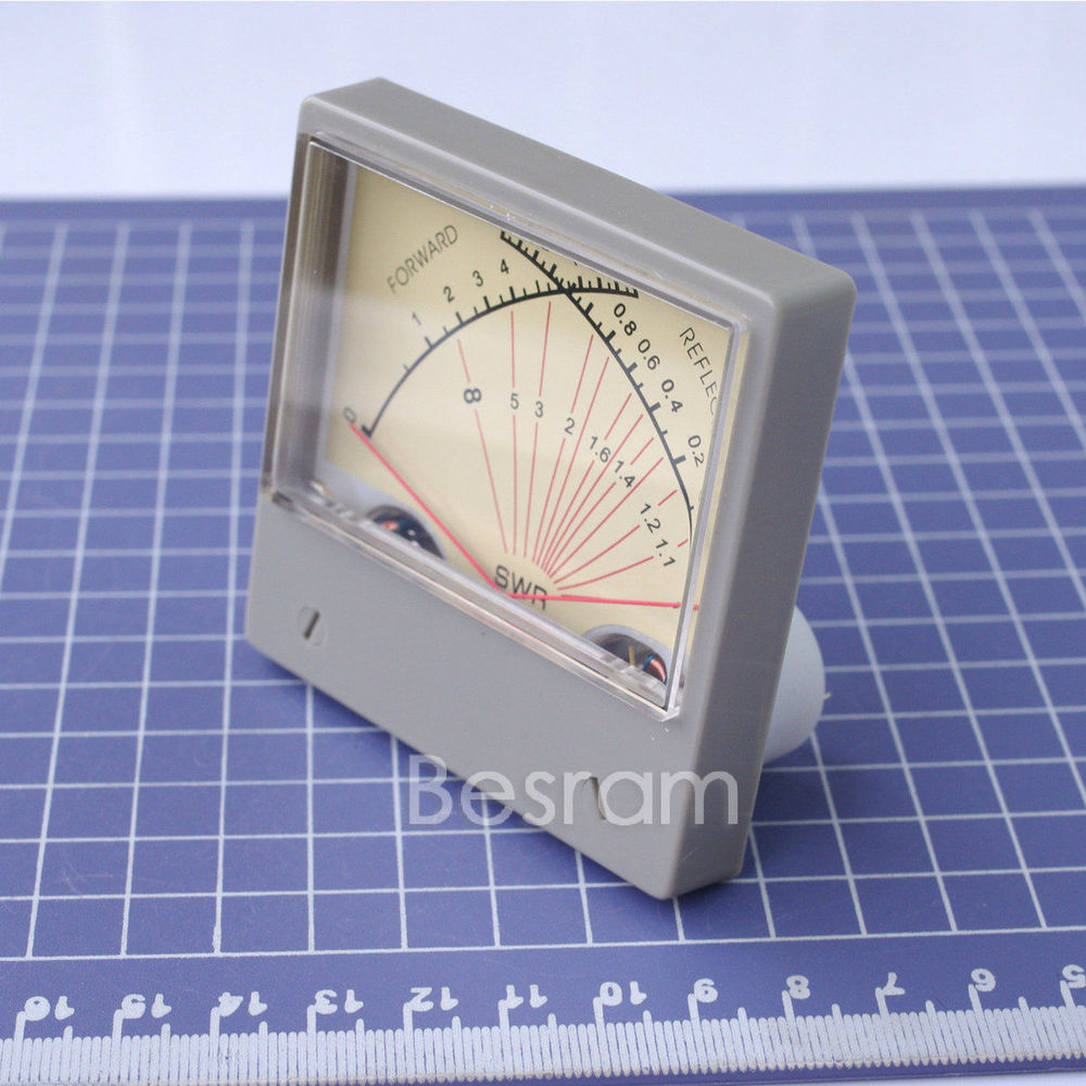 Stationary Standing Wave Ratio Panel Dual SWR Meter Forwad 10W Reflected 2W Radio HF Power Meter 100