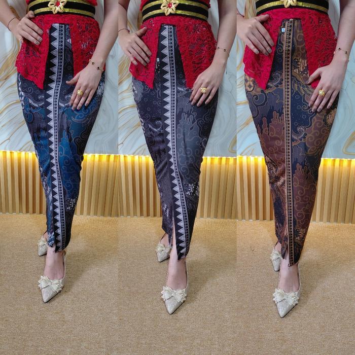 kamen jadi moscrep batik clasik /rok jadi/kamen kebaya bali/moderen tradisional Wanita Kondangan