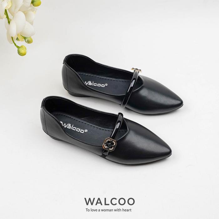 Walcoo Molina Flat Shoes Pointed Elegan Untuk Gaya Simple & Classy Terlaris