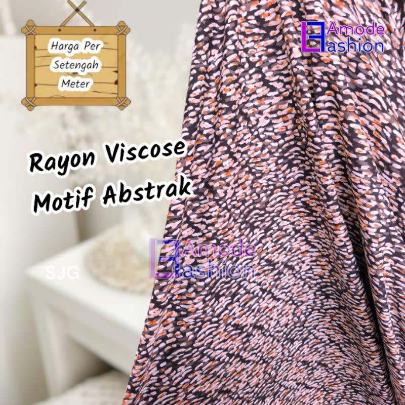 Kain Rayon Viscose Motif Abstrak