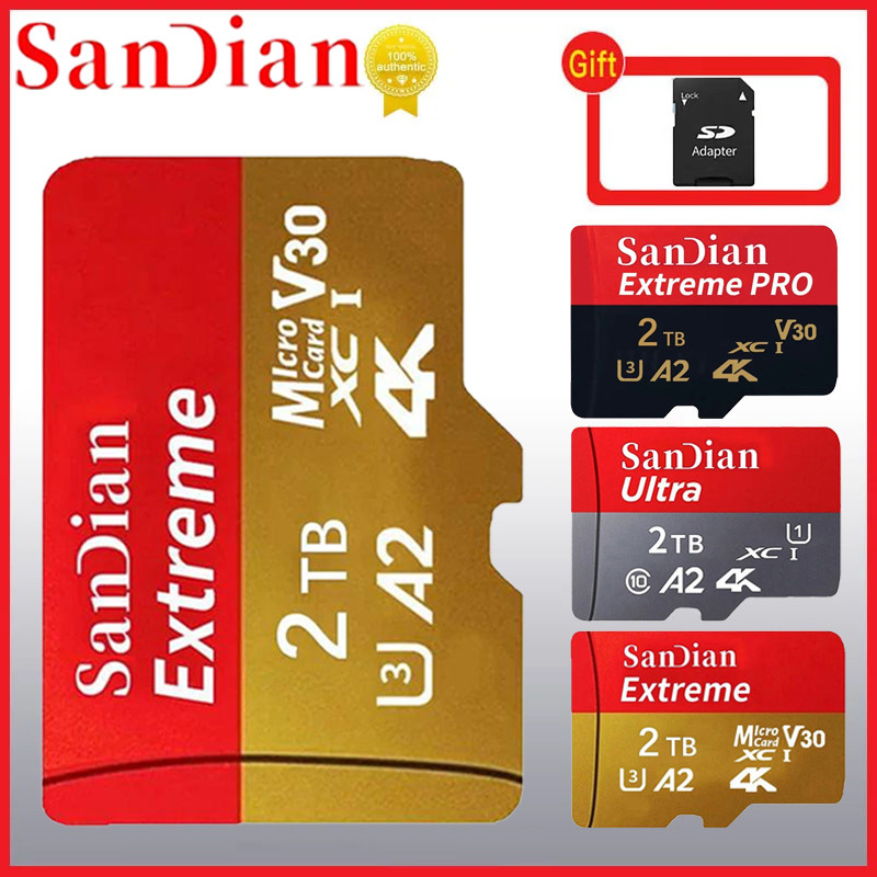 100% Original Memory Card 1TB 2TB A2 Micro TF SD Card Class 10 UHS-1