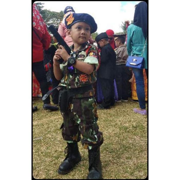 Baju Brimob Loreng -Kostum Brimob Loreng Anak-Baju Profesi Brimob Anak