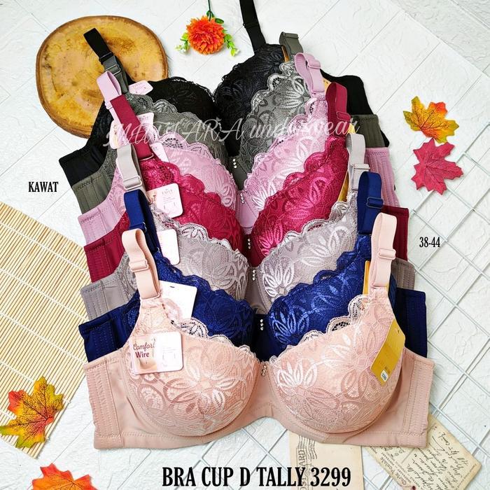 havr- Syakilasunderwear Bh Bra Cup D Cup Jumbo Tally 3299 Kawat Dan Busa Tipis Kait 4