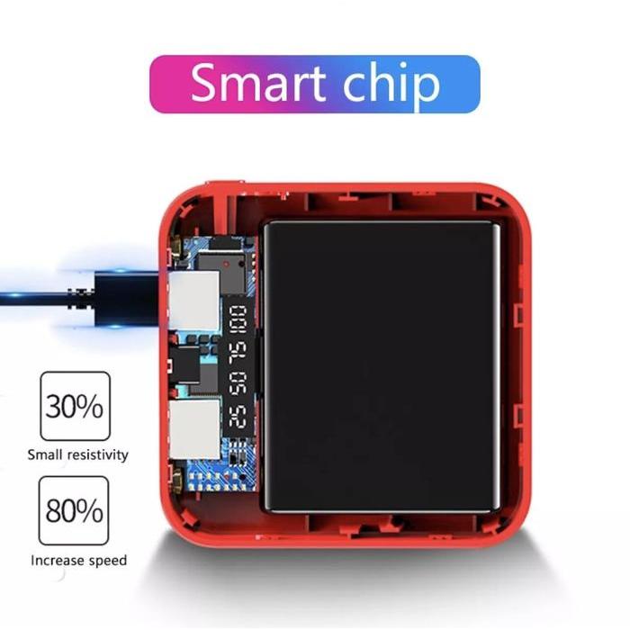 j2l6- Lentiven 20000Mah Mini Powerbank Mirror Screen Digital Display Powerbank 10001-20000