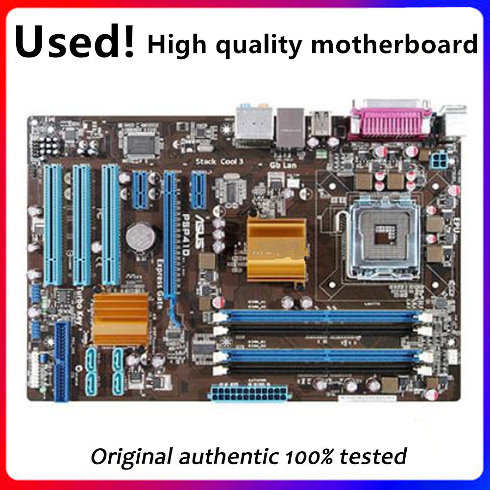 For P5P41D Desktop Motherboard G41 Socket LGA 775 DDR2 Original Used Mainboard On Sale