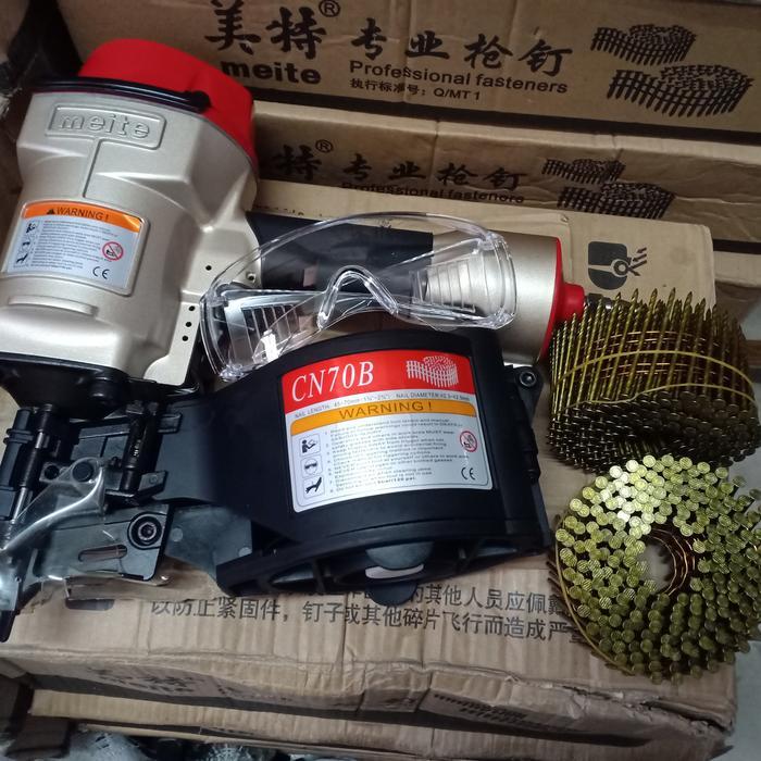Mesin Coil Nail Cn 70+ Paku Tembak Ulir 2 Dus Uk 70Mm@6000 Pcs