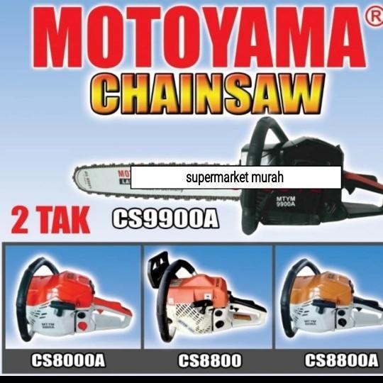 Chainsaw Motoyama CS 9900A & Mesin Potong Kayu & Mesin Potong Pohon