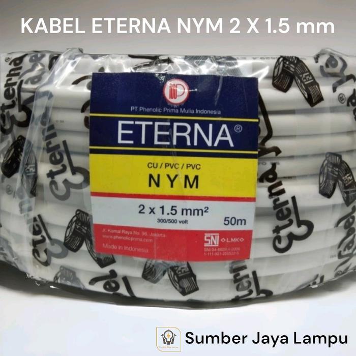 Kabel Eterna 2 X 1.5 PER-ROLL kabellistrik