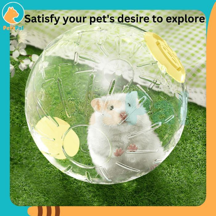 nt39- Bola Lari Roda Lari Hamster Transparan Lampu Menyala Hamster Toy Running Ball Light