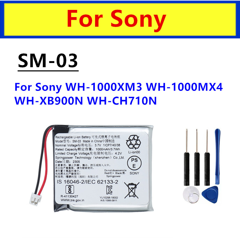 Sm-03 Sp624038 1000Mah Battery For Wh-1000Xm3 Wh-1000Mx4 Wh-Xb900N Wh-Ch710N Headset Batterie