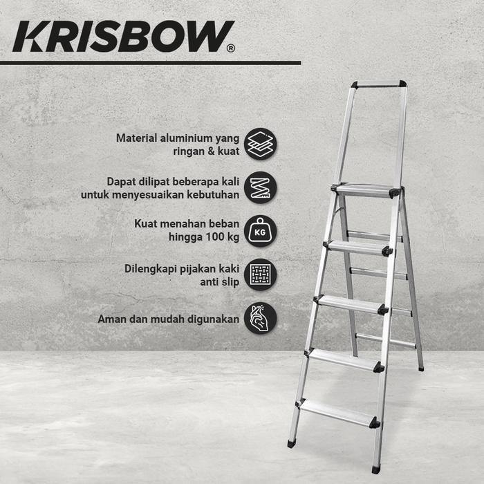 Krisbow Tangga Lipat Aluminium 4 Step