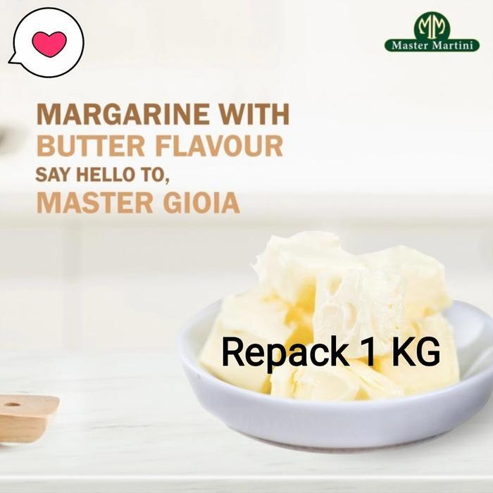 qmsy- Butter Gioia 1 Kg Margarine Unsalted Master Vegan 1000Gr Plain 1000 Gr