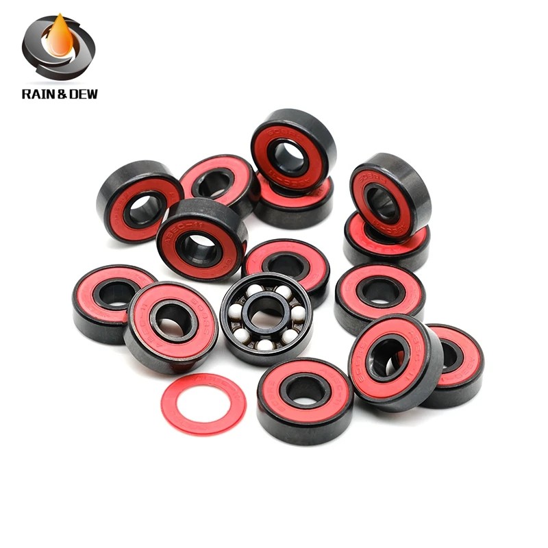 8Pcs 608 2RS Hybrid Ceramic Bearing ABEC-11 8x22x7 mm Skateboard Spinner Ceramic Nitride Pro Series