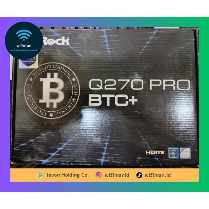 Asrock Q270 PRO BTC+ Mining Motherboard 13 Slot Intel LGA 1151 Gen 6/7