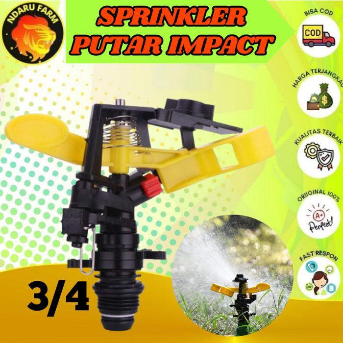 Sprinkler Putar Impeck Spingkler Penyemprot Tanaman Tanah Drat 3/4 Dim