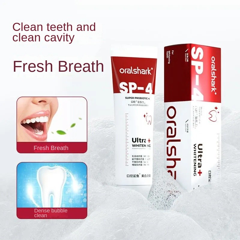 20g Oralshark SP4 Original Whitening Toothpaste Red Blue Teeth