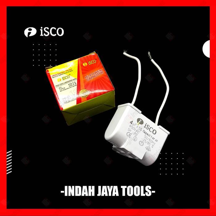 New ISCO Kapasitor KOTAK 1.5 2 4 6 uf 450V Pompa Air Capasitor Kipas Angin