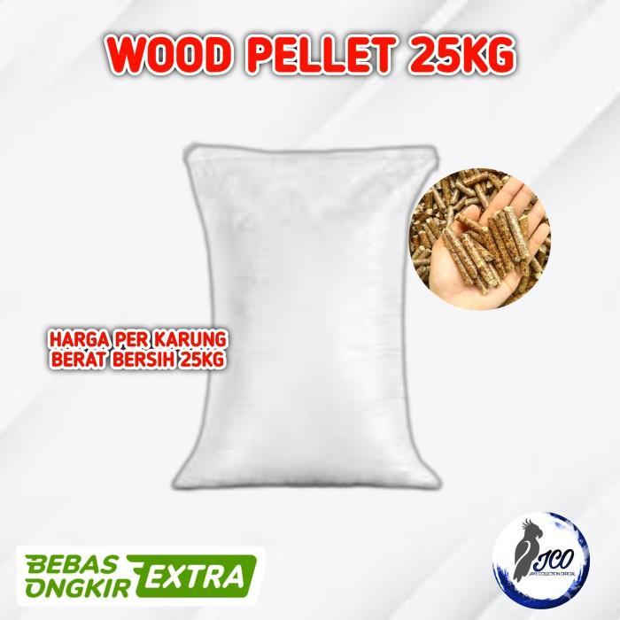 WOOD PELLET 25KG CARGO WOOD PELLET KARUNGAN PELET KAYU KUCING ALAS KANDANG