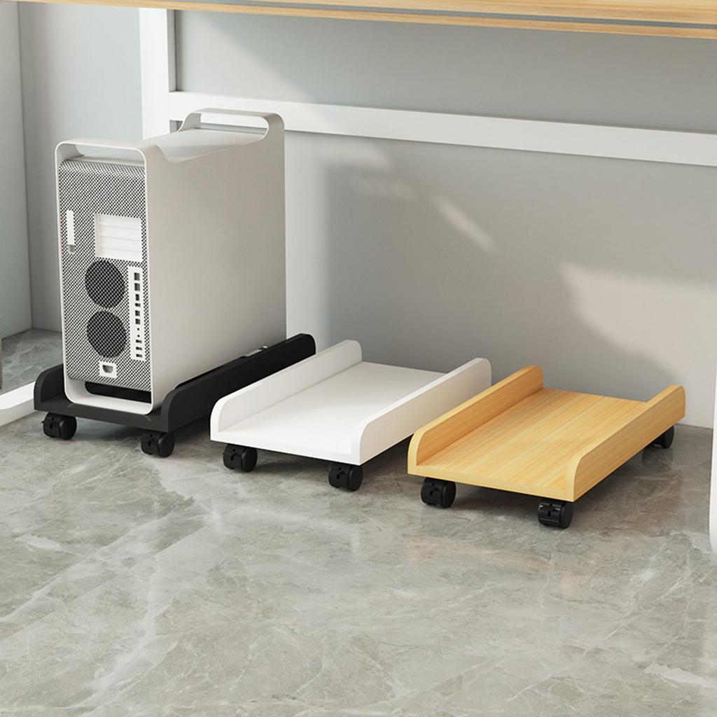 Desktop Cpu Wooden Rolling Stand Cpu Stand Universal Portable Sturdy Computer Cart Pc Towers Stand