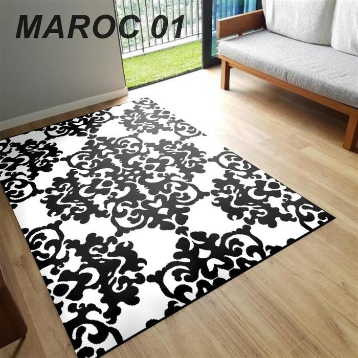 Karpet Lantai Karpet Maroc 160X210 Monokrom