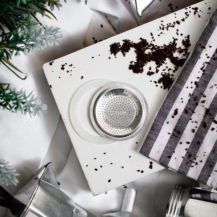 fiek- Conalli Gasket Mokapot 2 Cup Seal Moka Pot Spare Part Filter Gasket