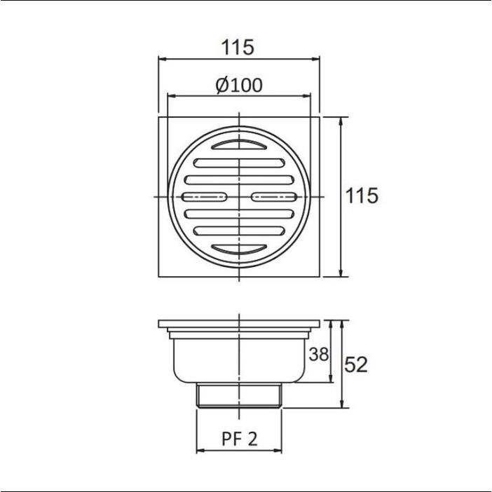 Floor Drain Saringan Air Kamar Mandi Paloma Fdp 1301