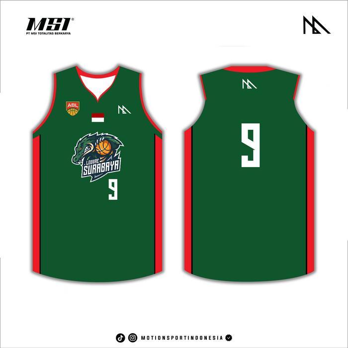 Lansungkirim- Jersey Basket Msi - Louvre Abl 2023 Green