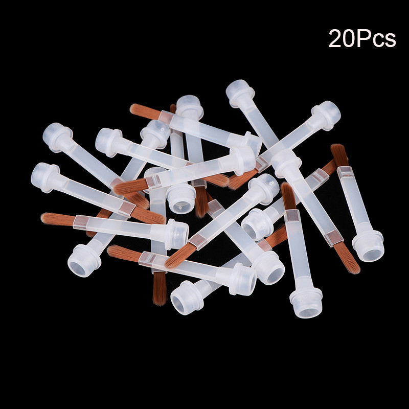 5/10/20Pcs Disposable Nail Polish Brush For 15ml Nail Polish Bottle Replacement Brush Brown Hair