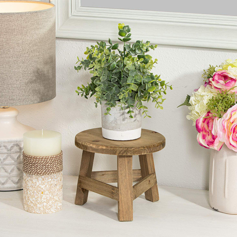 Newly Wooden Plant Stand Plant Holder Stool Multifunctional Display