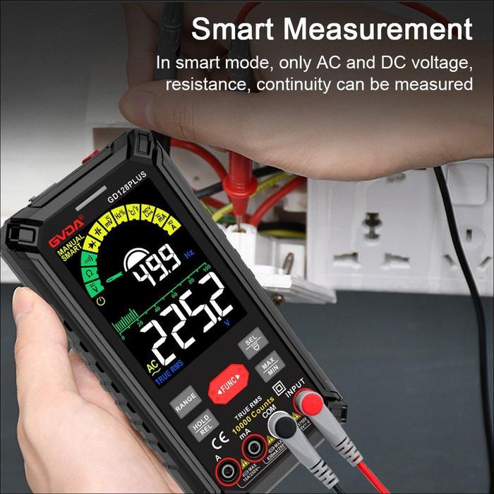 GVDA 128PLUS Smart Digital Multimeter 9999 counts LCD Color