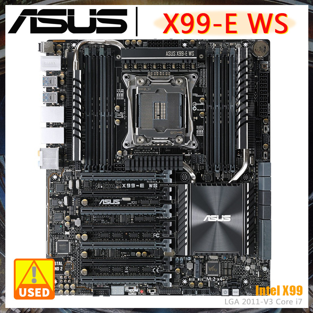 X99-E WS Kit Xeon Mining Motherboard 2011 v3 Support Xeon E5 2650 v3 Cpus DDR4 128GB 7×PCI-E X16 M.2
