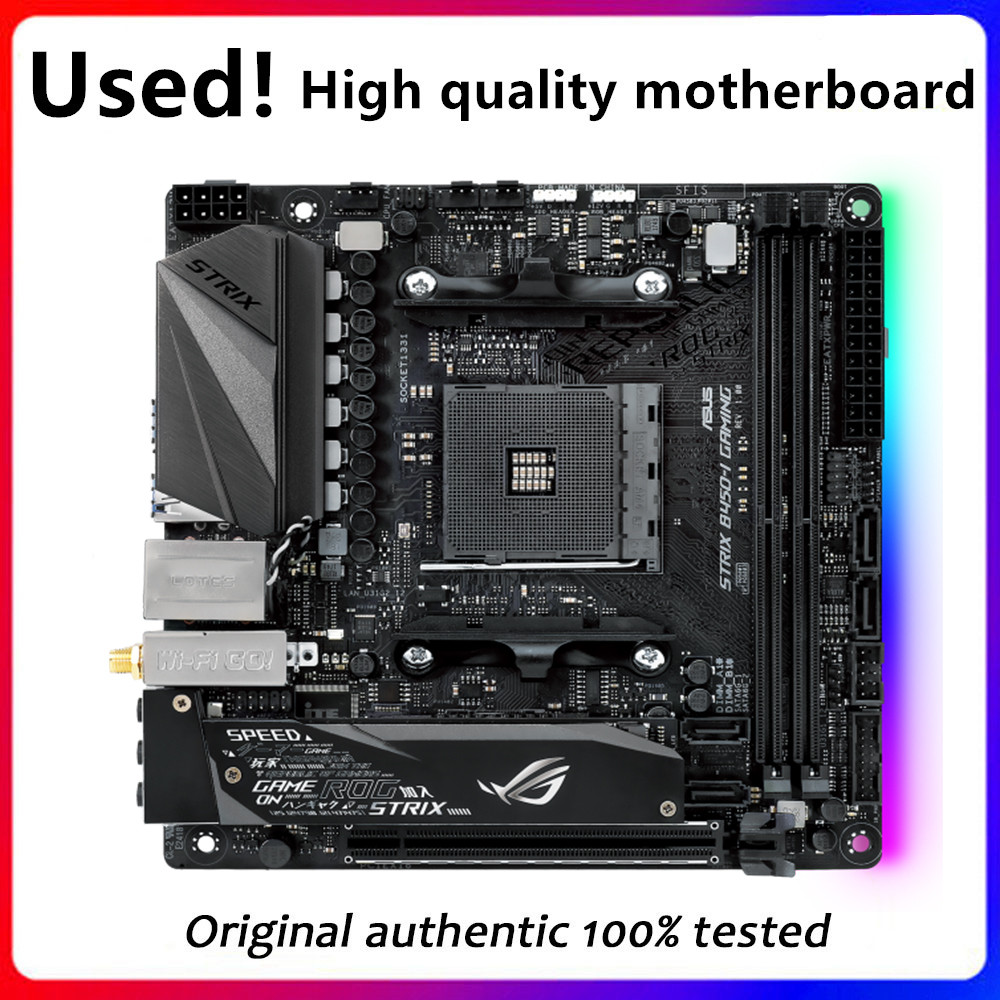 For ROG STRIX B450-I GAMING ITX Motherboard Socket AM4 DDR4 For AMD B450M B450 Original Desktop Main