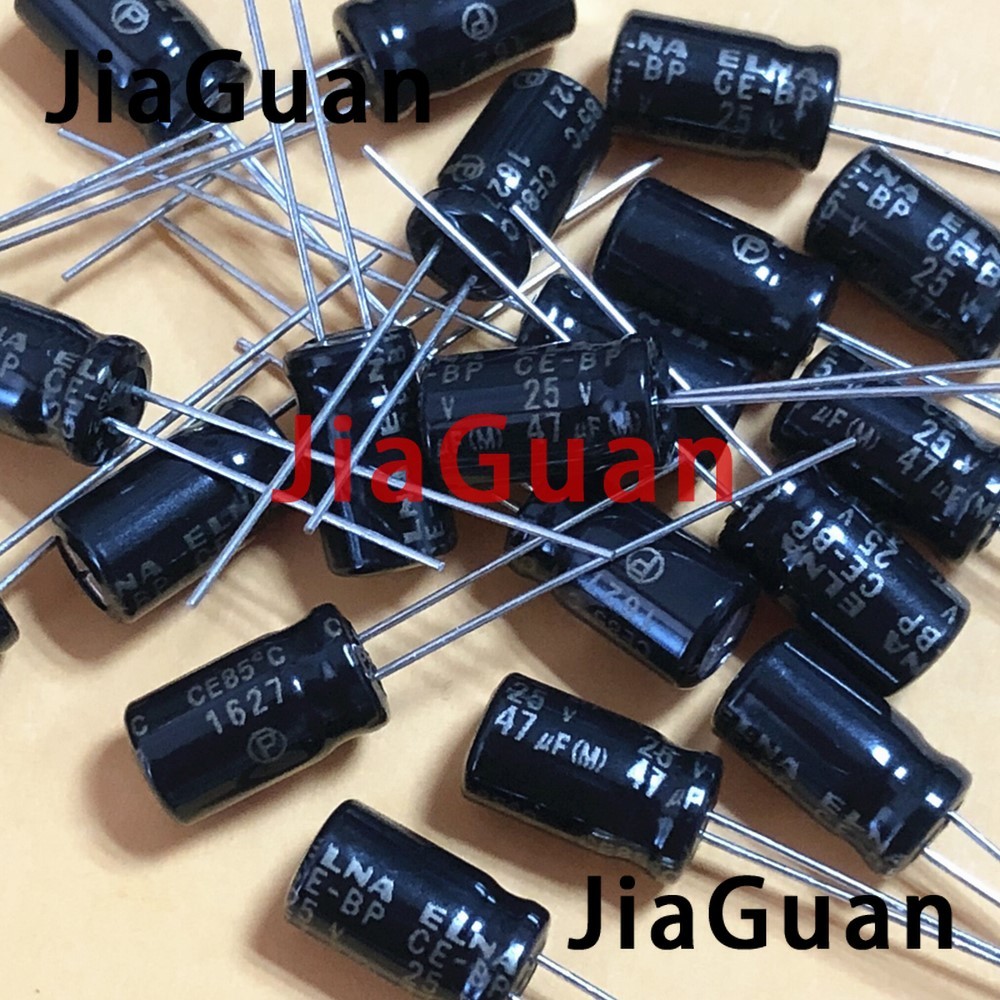 BEST PRICE 50PCS ELNA RBD 25V47UF 6.3X11MM black Non-polar 25v 47uf audio electrolytic capacitor CE-