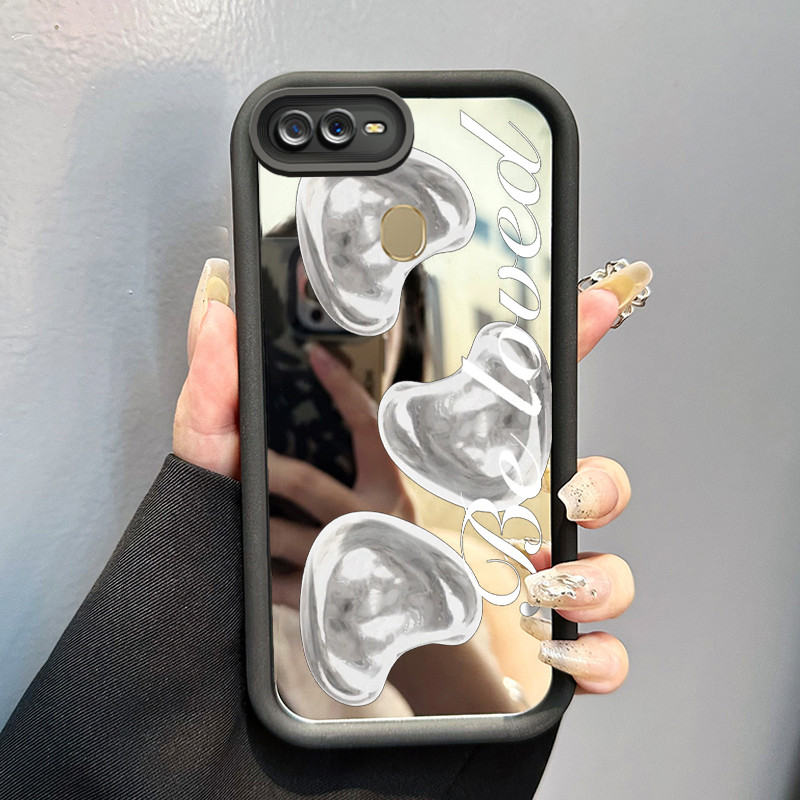 Casing Hp OPPO A7 OPPO A5s OPPO A12 OPPO A12S A11k Case HP Casing pola Bunga Hitam Putih Kasing cerm