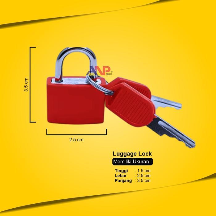 New ANP88 Gembok Mini Koper / Gembok Koper Umroh dan Haji ukuran 23mm / Kunci Koper Gembok Mini