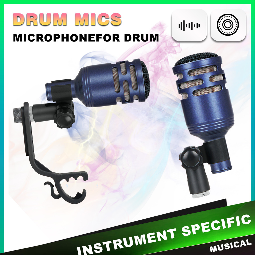 Blue Microphone Drum Kit Condenser Mic Kit Usb Studio Recording Dynamic Mic Stand Pop Filter And Mic