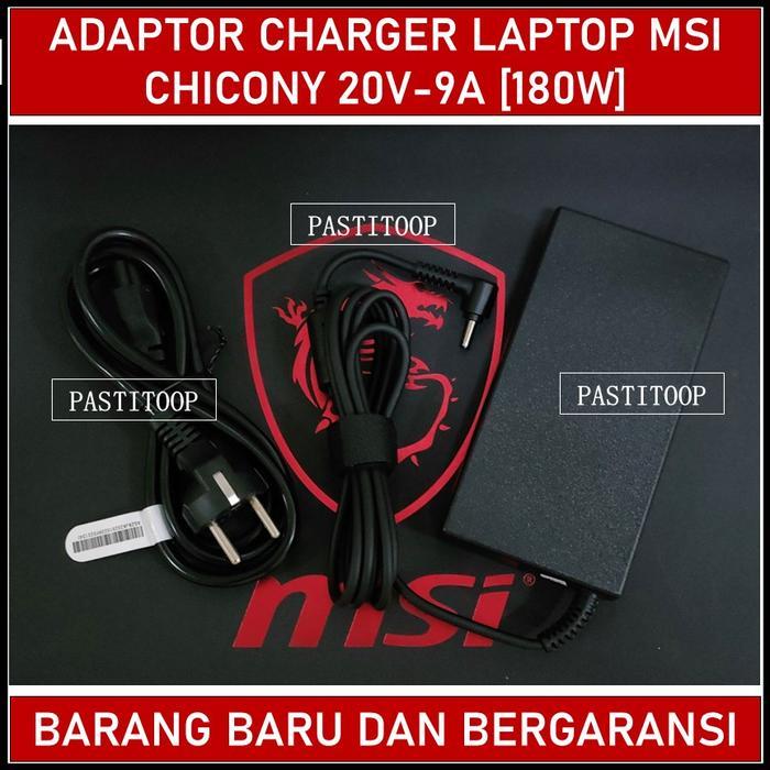Menarik Adaptor Charger Laptop Msi Chicony Delta A17-180P1A Adp-180Tb H A15-180P1A 20V 9A 180W Baru