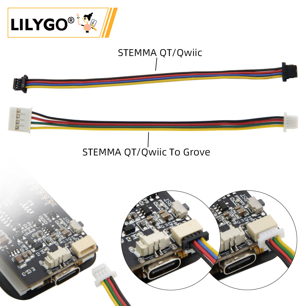 BELI SEKARANG LILYGO STEMMA QT/Qwiic Wire STEMMA QT/Qwiic To Grove Wire BMOR1  LIMITED