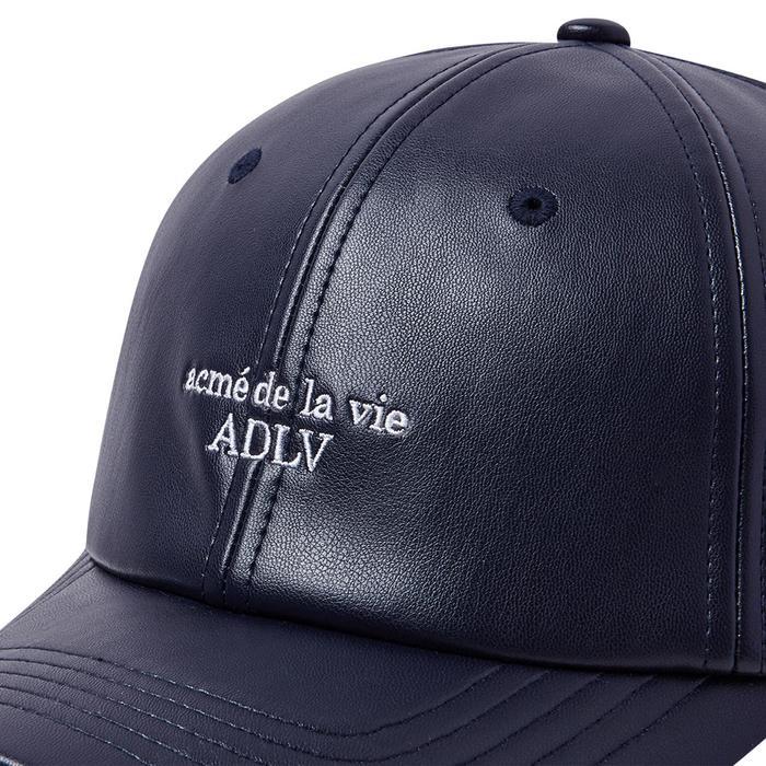 ASLI ADLV Vegan Leather B Cap Navy - Topi Wanita Pria Acme de la vie READY STOCK