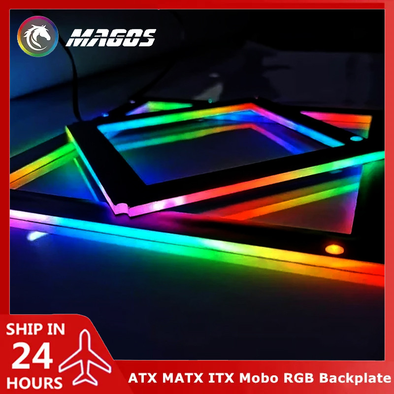 Computer Motherboard Backlight RGB Backplate Frame Symphony 5V ARGB SYNC For ATX MATX ITX Mobo Gamer