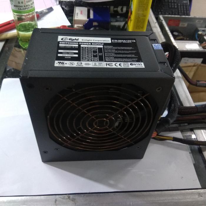 power supply 600w gaming merk enlight psu pure 600 watt 80plus