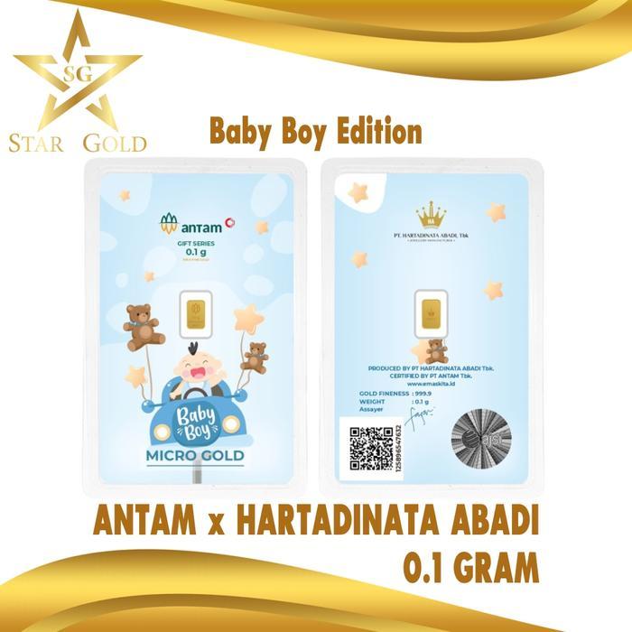 Logam Mulia Micro Gold Antam Hartadinata 0.1 Gram Baby Boy Series 3