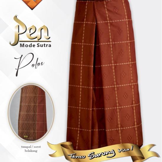Wadimor Sarung Tenun Pen Mode Sutra Polos Dewasa Muslim Rayon Kombinasi Nyaman Motif Pria Songket